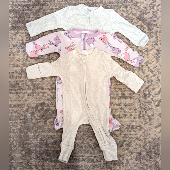 BABY BUNDLE - Organic Cotton Zip Footies - Picture 2 of 4